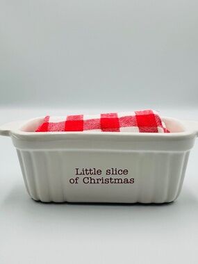 Mud Pie Mini Baking Dish Little Slice of Christmas Holiday Hostess Gift